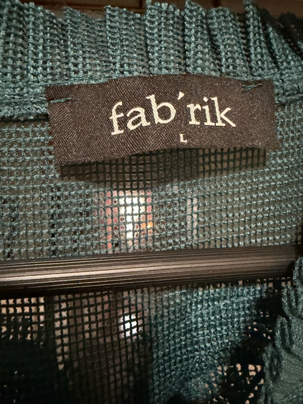 fab'rik Teal Velvet Lace-Accent Short Sleeve Tunic - Picture 3 of 4